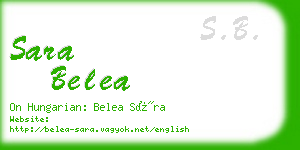 sara belea business card